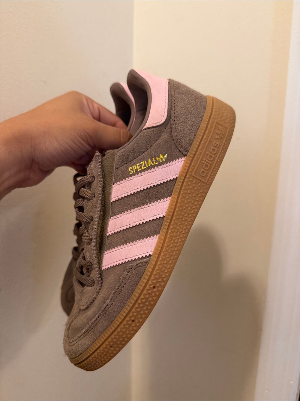 Adidas Kids Spezial Brown with Pink Sneakers